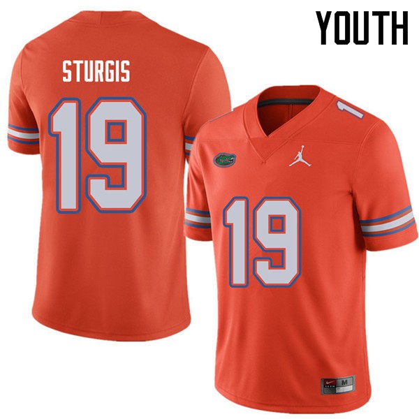 Jordan Brand Youth #19 Caleb Sturgis Florida Gators College Football Jerseys Orange